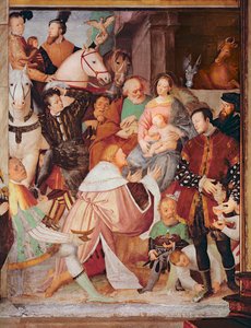 賢者の礼拝、1532-35年頃 作： Gaudenzio Ferrari